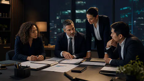 Finance & Legal professionals at work